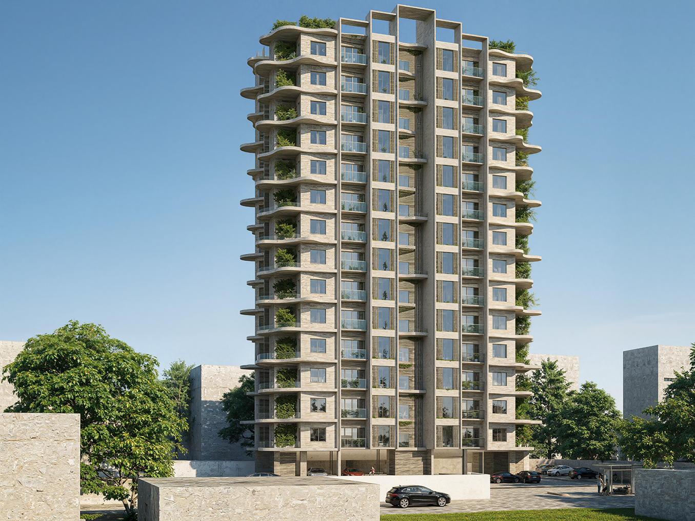 IRINJALAKUDA (4 UNIT) APARTEMNT DAY VIEW